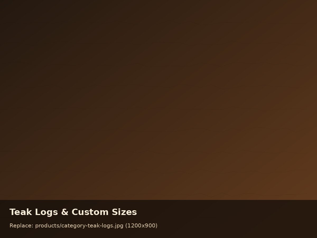 Teak Logs and Custom Sizes